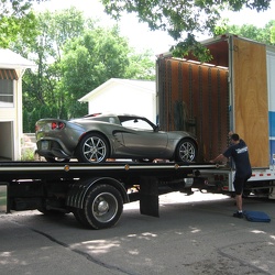 Loading the car into the Moving Truck