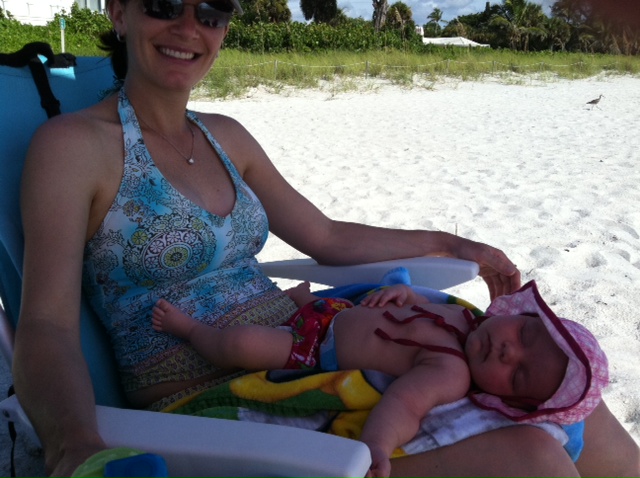 Erynn and Greta on the Beach in Naples.JPG