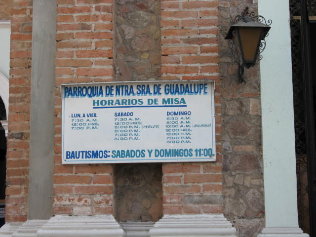 Iglesia de Guadalupe Sign